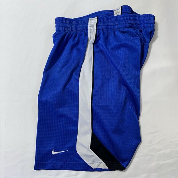 VINTAGE Nike Basketball Shorts Mens Large Blue White Dazzle Shimmer Y2K 00s - Picture 3 of 11